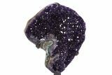 Deep Purple Amethyst Geode With Metal Stand - Uruguay #306910-1